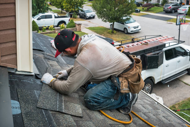 Professional Flat Roof Repair technician working in Bloomfield, NY
